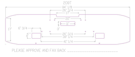 Freightliner FLD Classic Parachoques 18 Ultramax con orificios para luz antiniebla, 8 pernos