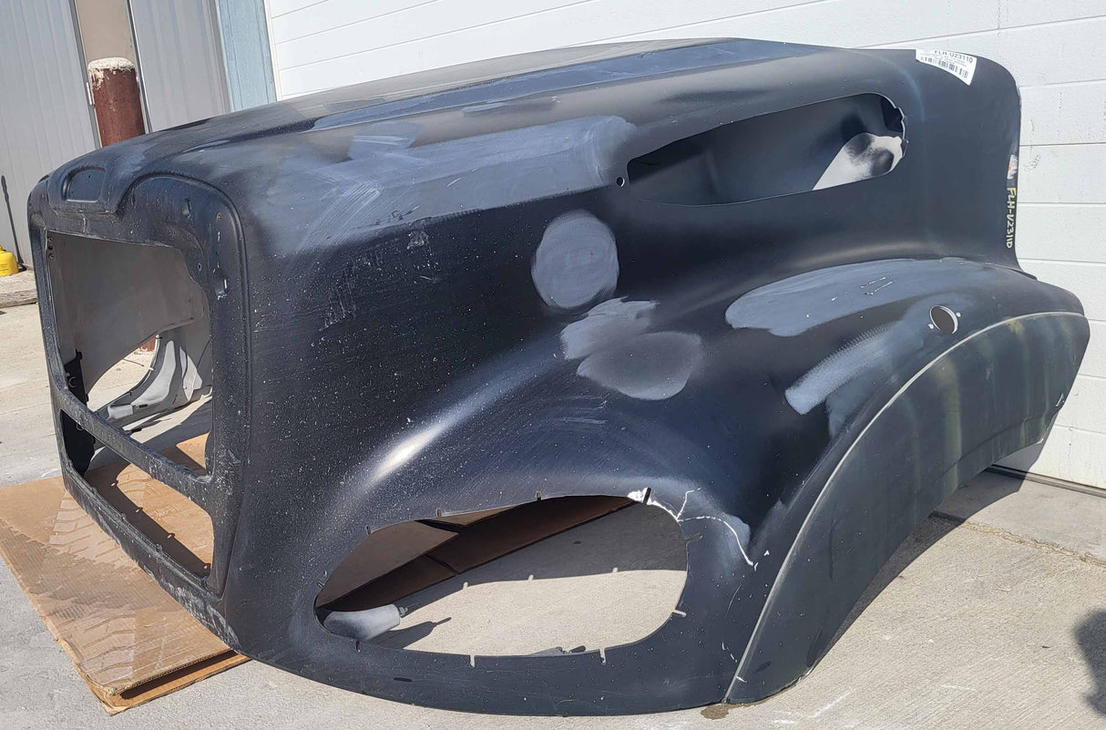 Freightliner M2 112 Hood, Fender Ext., & Bezel Notches, OEM Takeoff, U23110