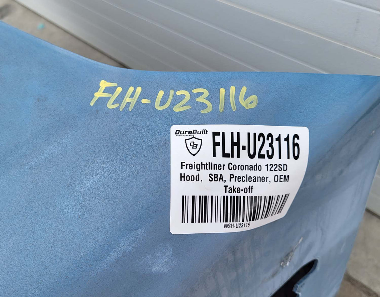 Freightliner 122SD Hood,  SBA, Precleaner, OEM Take-off,  U23116