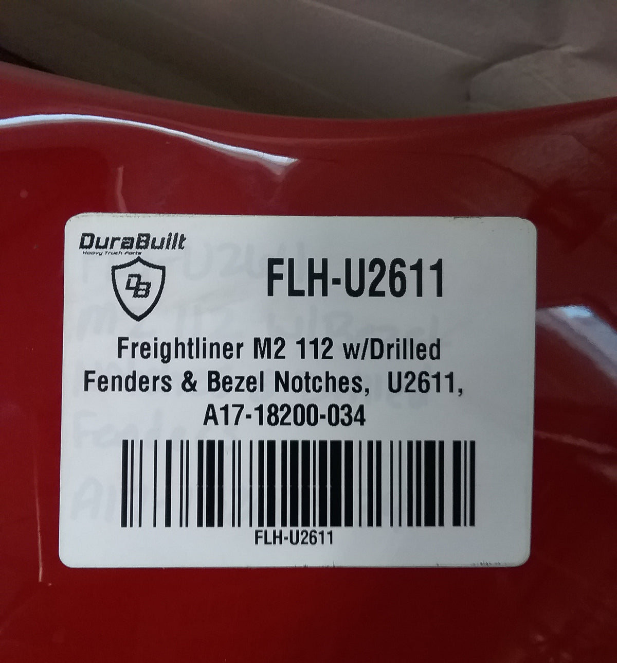 Freightliner M2 112 w/Drilled Fenders & Bezel Notches,  U2611, A17-18200-034