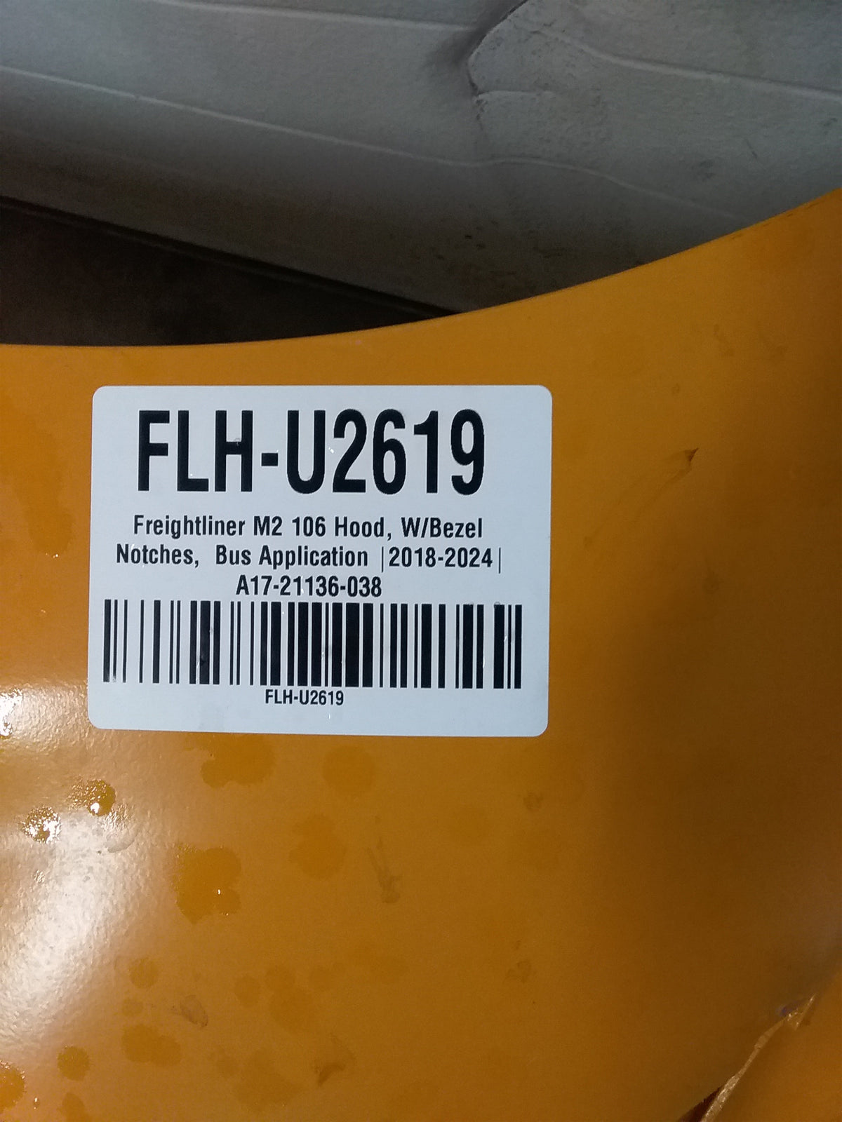 Freightliner M2 106 Hood, W/Bezel Notches,  Bus Application |2018-2024| A17-21136-038