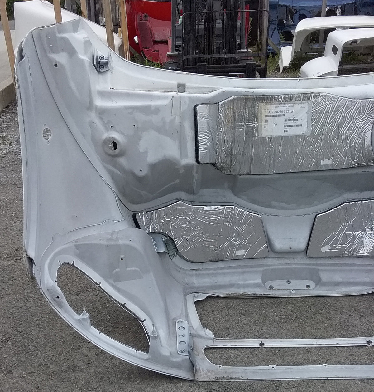 Freightliner M2 112 Hood, 2023-25, Fender Ext. Bezel Notches|OEM Takeoff| A17-18280-032