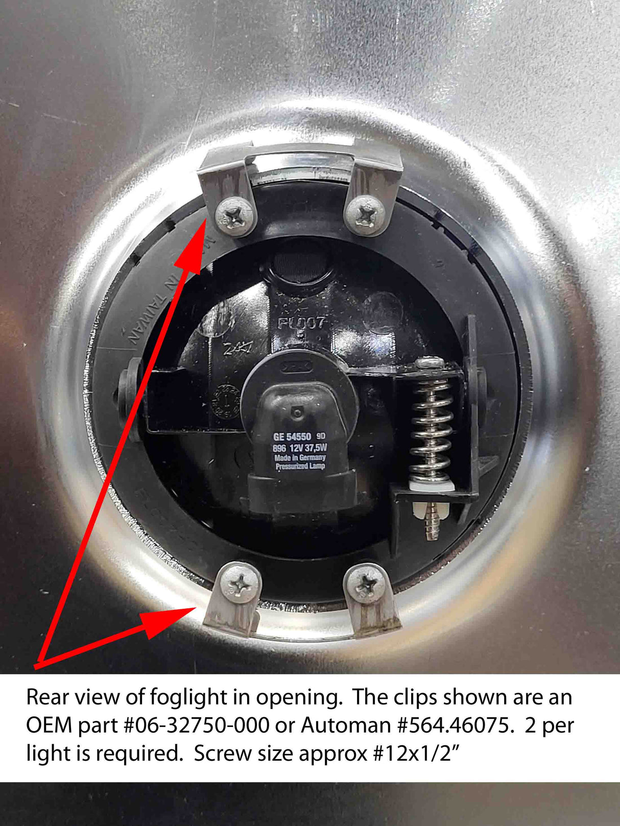 Luz antiniebla para parachoques Freightliner Columbia