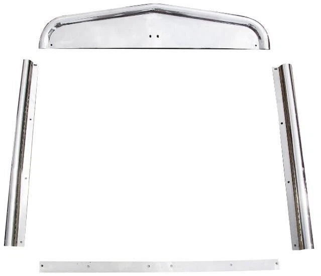 Aftermarket Stainless Grille Surround, Fits Kenworth W900A