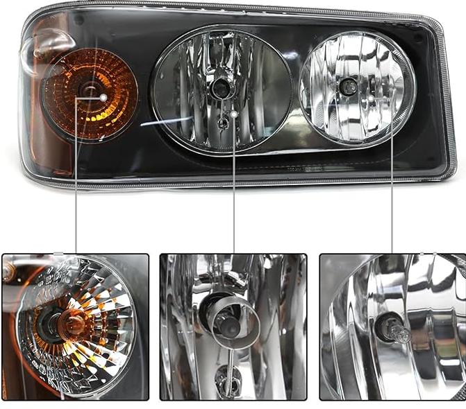 Value HD-Mack GU Set Forward Axle Granite RH Headlight; 25105807