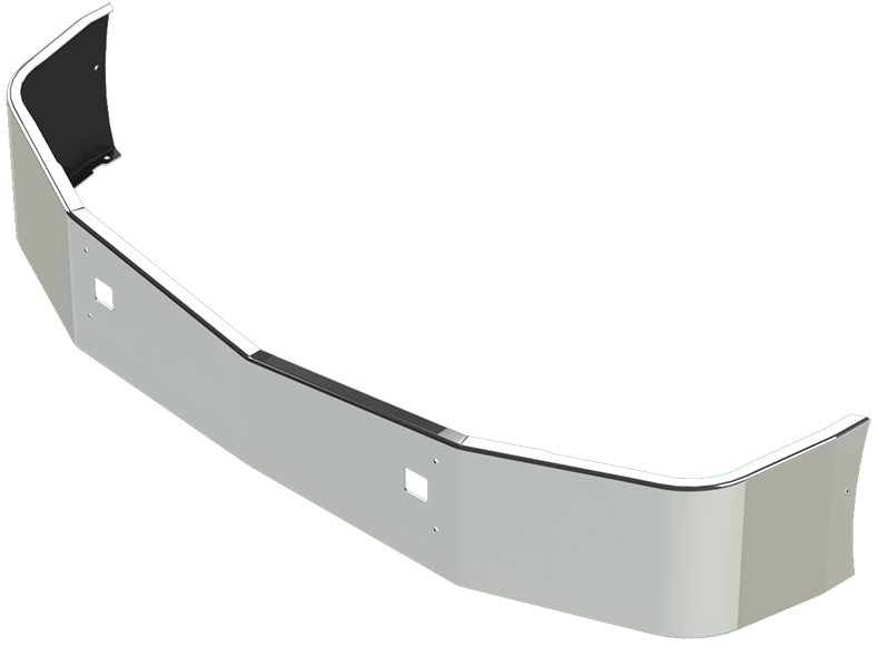Set Back Axle Steel Chrome Bumper For Peterbilt 579