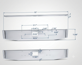 DuraBuilt Peterbilt 379 Stainless Steel Bumper | 16" Tapered & Rolled | No Fogs | PBB-570SS6TR4