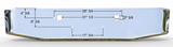 DuraBuilt Peterbilt 365 / 367 / 388 / 389 / 567 Stainless Steel Bumper | 16" Tapered & Rolled | No Fogs | PBB-870SS6TR4