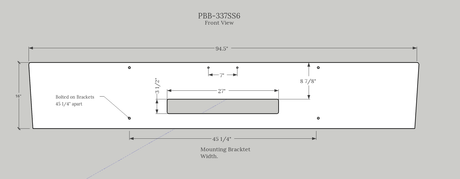 Durabilt Peterbilt 337 16" Stainless Steel Bumper