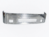 A curved metallic chrome trim piece with pre-drilled mounting holes, shown against a plain white background.