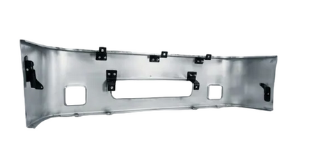 A long, narrow metallic panel shown from the back on a light gray background, with black mounting brackets attached along the side. Text at the top reads 'BACK VIEW WITH BRACKETS'.