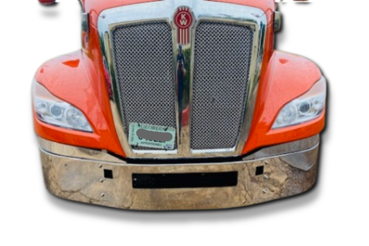 Aftermarket Chrome Steel Bumper, Fits Kenworth T-680 2023 & Newer