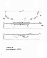 Parachoques cromado de acero envolvente completo Volvo WG