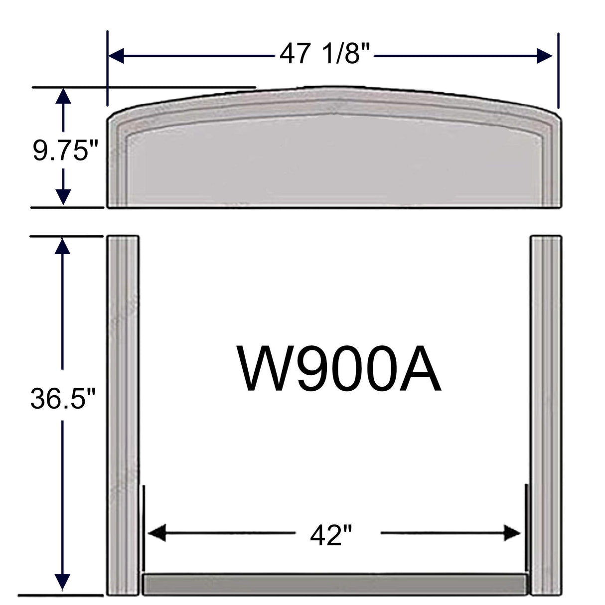 Aftermarket Stainless Grille Surround, Fits Kenworth W900A