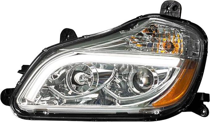Eagle Eyes Headlight, Fits Kenworth T680 Chrome Projector Headlights Left Side, KW2502102