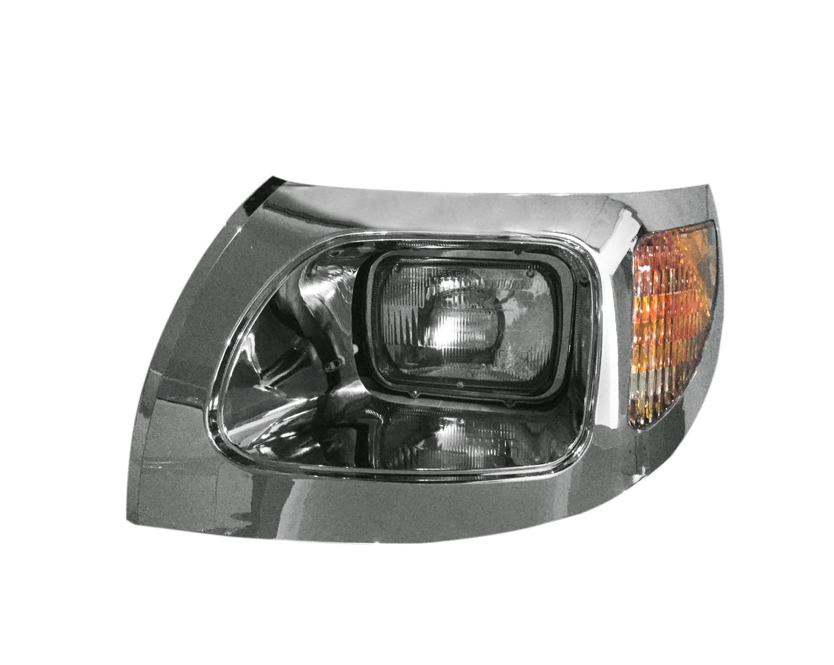 International 7300, 7400, 7500, 7600 & 7700 Headlight Assembly 03-07 W/Chrome Bezel LH - Big Truck Hoods