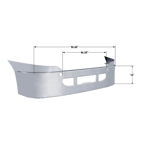 Freightliner Cascadia Bumper Steel Chrome