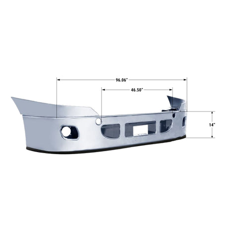 Freightliner Cascadia Stainless Steel Clad Bumper