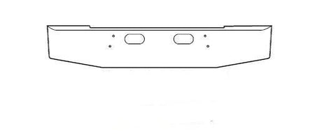 Sterling Set Forward Axle Series Steel Chrome Bumper - Big Truck Hoods