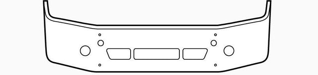 Freightliner Columbia Bumper Steel Chrome - Big Truck Hoods