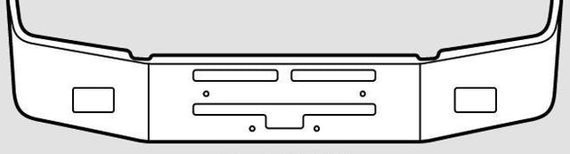 Kenworth T-400 Steel Chrome Bumper - Big Truck Hoods