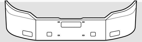 International ProStar  Steel Chrome Bumper - Big Truck Hoods