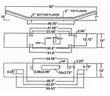 Parachoques de acero cromado Kenworth T-800 con orificios para luz antiniebla