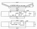 Kenworth T-800 Steel Chrome Bumper Without Fog Light Hole Cutouts