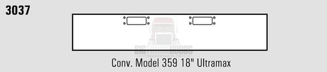 18" Steel Chrome  Ultra Max Bumper for Peterbilt 359 - Big Truck Hoods