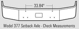 Peterbilt 377 Setback Axle Steel Chrome Bumper With OUT Fog Light Hole Cutouts - Big Truck Hoods