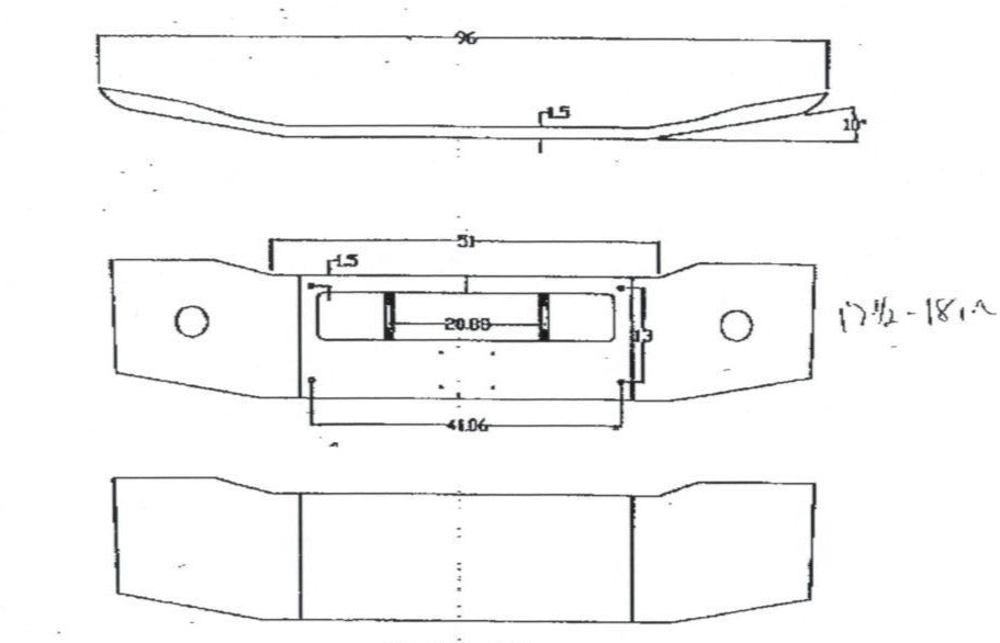 Freightliner Coronado Bumper Steel Chrome