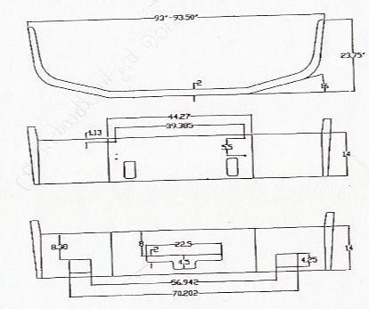 Freightliner Columbia Bumper Steel Chrome With Fog Light Hole Cutouts 14 in.