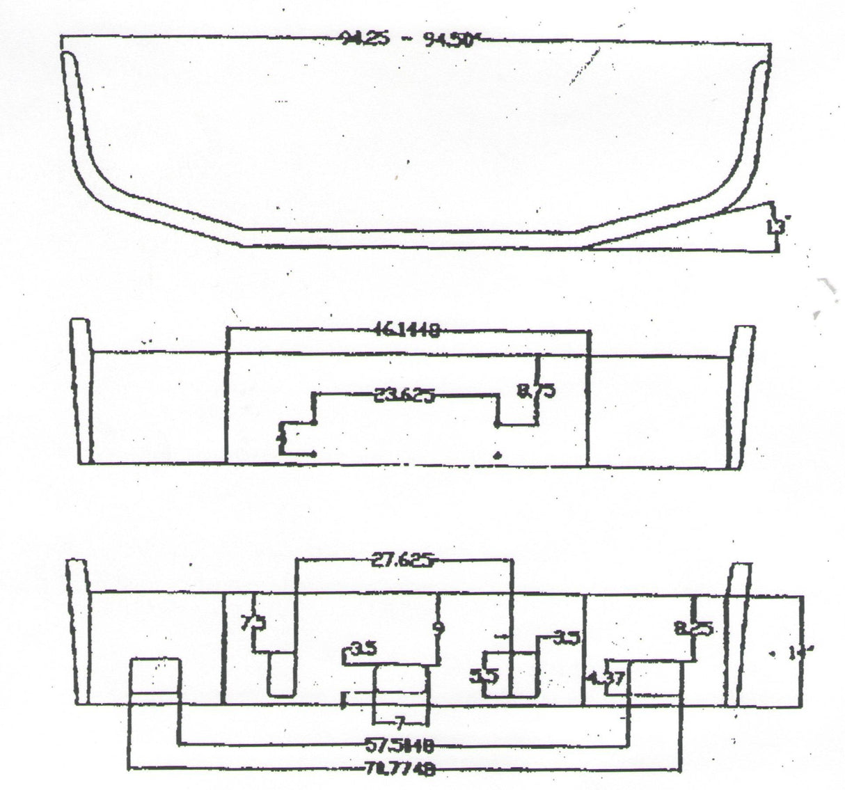 Freightliner Century Bumper Steel Chrome