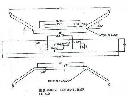 Freightliner FL 60 70 80 Bumper Steel Chrome