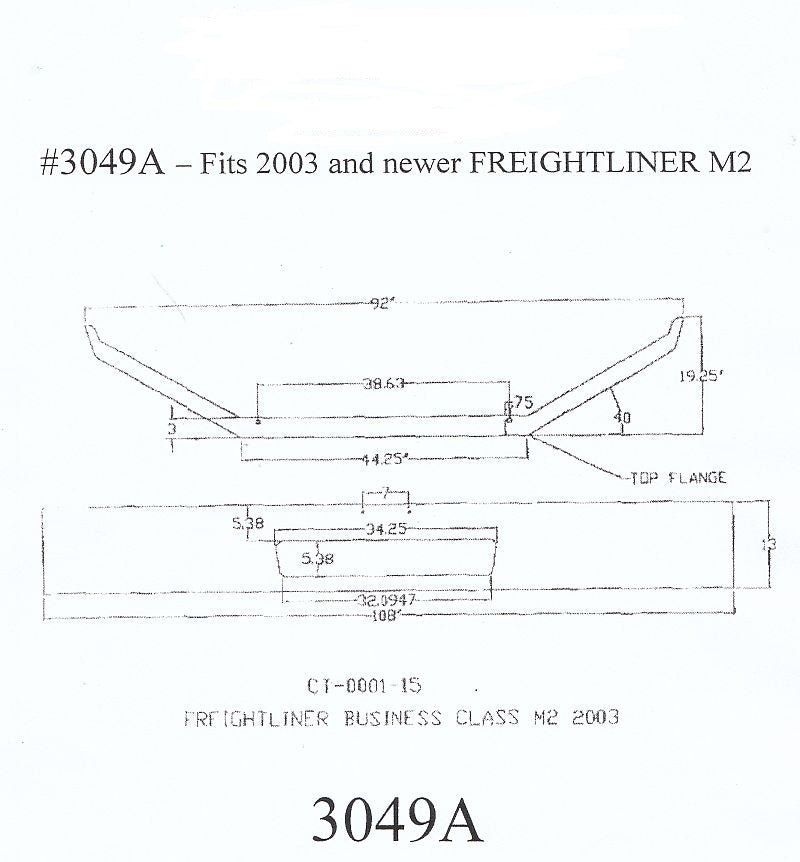 Freightliner M2 106 Bumper Steel Chrome