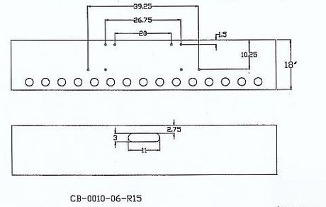 Freightliner FLD Classic Bumper 18" Ultramax With Round Light Cutouts 8 Bolt