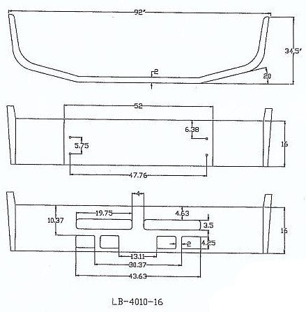 Volvo VNL Gen 1 Steel Chrome Bumper 16 in. Tall