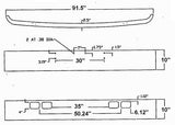 International 4600 / 4700 / 4900 / 8100 Bumper Steel Chrome. US.