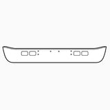 International 4600 / 4700 / 4900 / 8100 Bumper Steel Chrome. US. - Big Truck Hoods