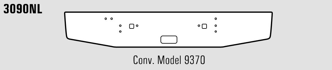 International 9300 / 9370 Steel Chrome Bumper Without Fog Light Hole Cutouts - Big Truck Hoods