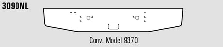 International 9300 / 9370 Steel Chrome Bumper Without Fog Light Hole Cutouts - Big Truck Hoods