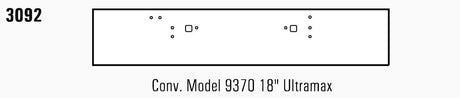 International 9300 / 9370 Steel Chrome Bumper 18 in. Ultramax Without Fog Light Hole - Big Truck Hoods