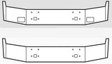 International 9200/9400 Steel Chrome Bumper Without Fog Light Hole Cutouts (1996 & Older) - Big Truck Hoods