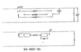 Ford LN, LT, LTN, LTL, 800, 8000, 900, 9000 (18 pulg. Ultramax) Parachoques de acero cromado