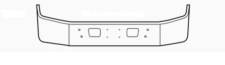 Sterling LT-9500 Steel Chrome Bumper - Big Truck Hoods