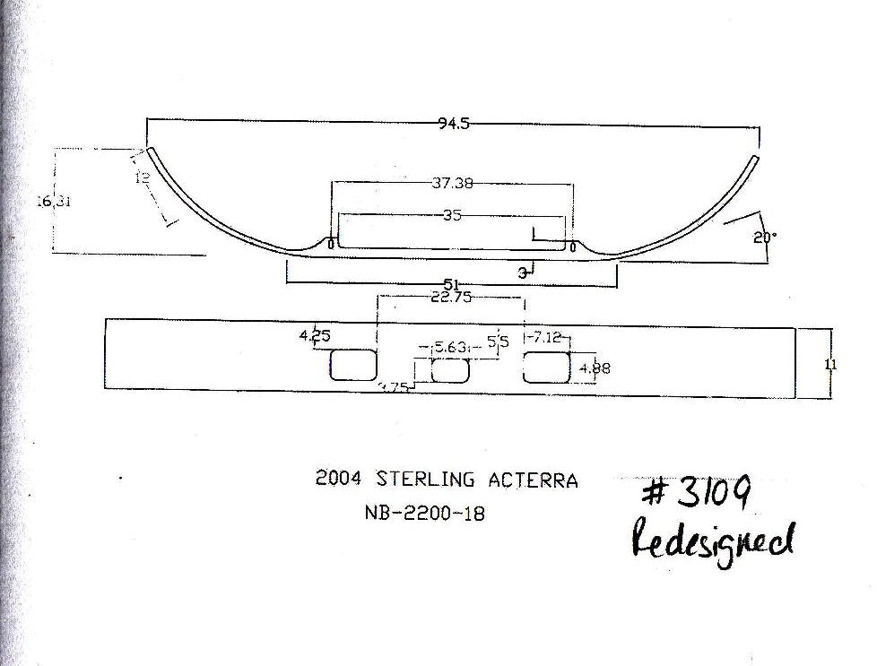 Sterling Acterra Steel Chrome Bumper