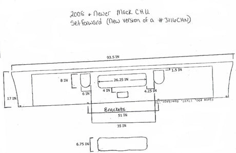 Mack CHU Set Forward Axle Bumper Steel Chrome 2008-Newer