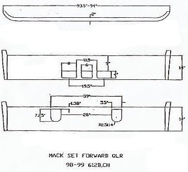 Mack CH SFA Steel Chrome Bumper