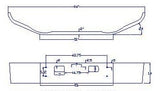 GMC C4500 / C5500 Parachoques de acero cromado 3132