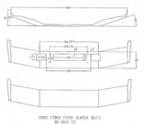 Ford F-650 F-750 F-850 Parachoques de acero cromado